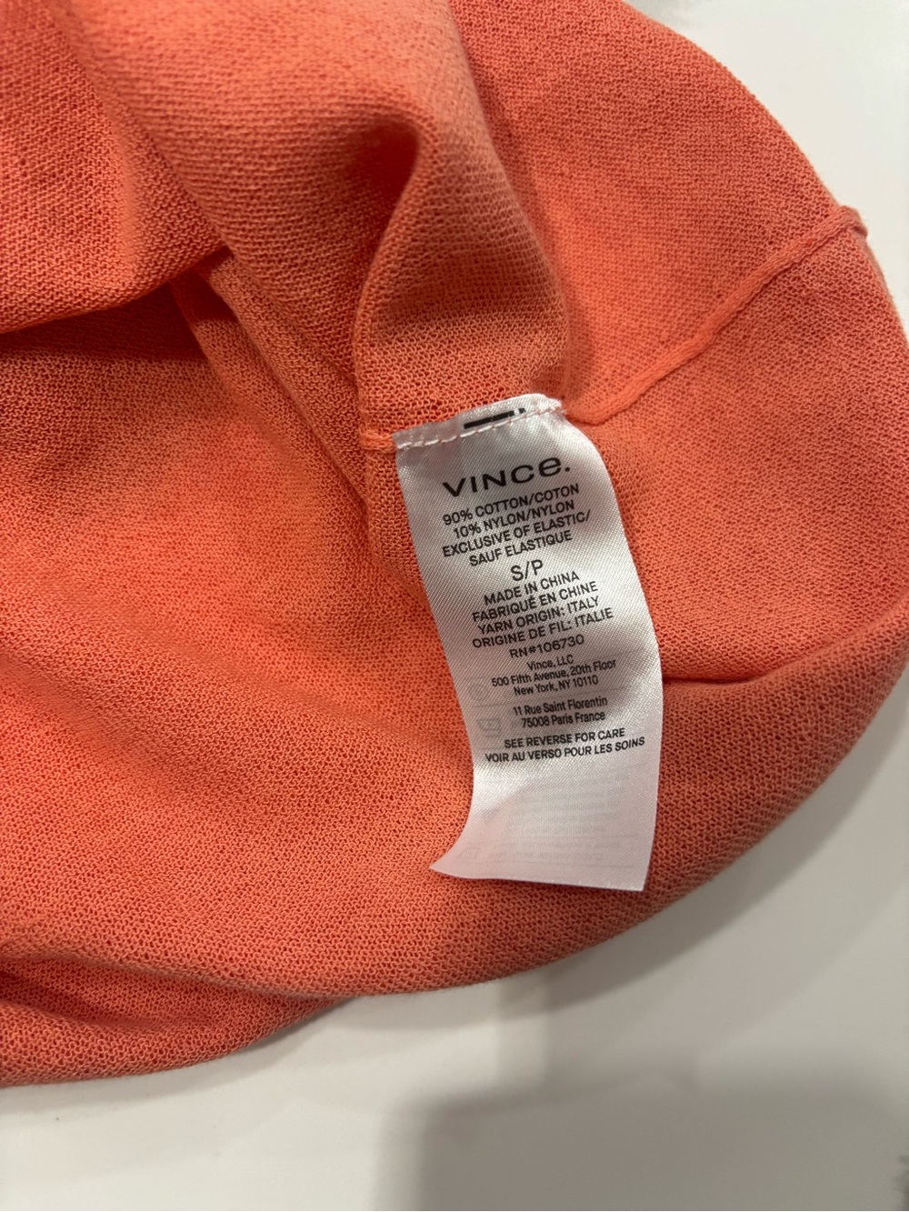 Vince Vibrant Red Orange Sleeveless Cotton Knit Tank - Picture 3 of 4
